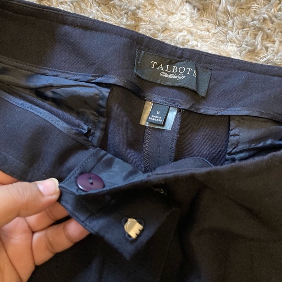 Talbots Navy Trousers NWOT - Picture 2 of 10